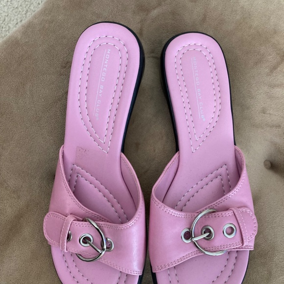 Montego Bay Club Pink Slide Sandals Size 6 - Picture 2 of 6
